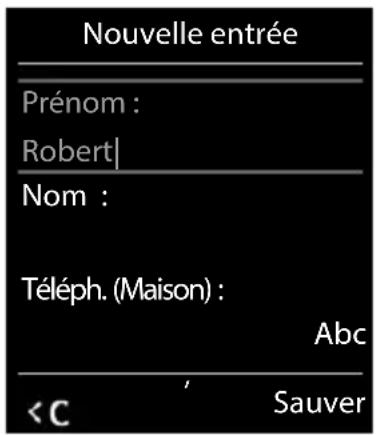 GIGASET C530HX - Saisie des lettres/caractères - 1