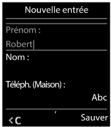 GIGASET CL660HX - Saisie des lettres/caractères - 1