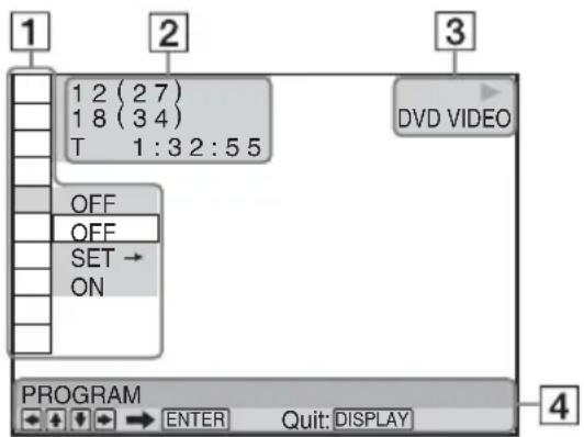 SONY DVPSR370B - Nyomja meg a DISPLAY gombot. - 1