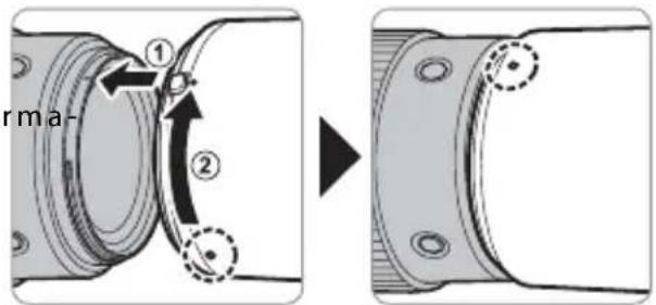 FUJIFILM GF250mmF4 R LM OIS WR - Colocación del parasol - 1