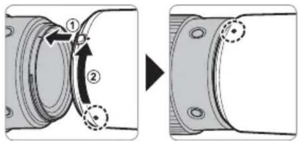 FUJIFILM GF250mmF4 R LM OIS WR - Attaching the Hood - 1