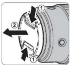 FUJIFILM GF250mmF4 R LM OIS WR - Abnehmen der Objektivdeckel - 1