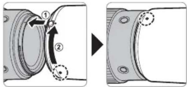 FUJIFILM GF250mmF4 R LM OIS WR - Podłączanie osłony przeciwsłonecznej - 1