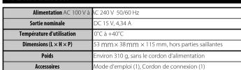 FUJIFILM AC15V - SPÉCIFICATIONS - 1