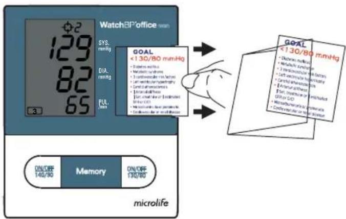 MICROLIFE WatchBP Office Target - Remplacement de la carte d'instruction insérée - 1