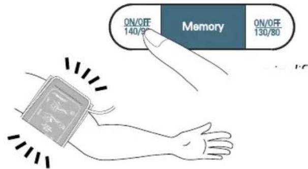 MICROLIFE WatchBP Office Target - Pressez le bouton « 140/90 » ou « 130/80 » - 1