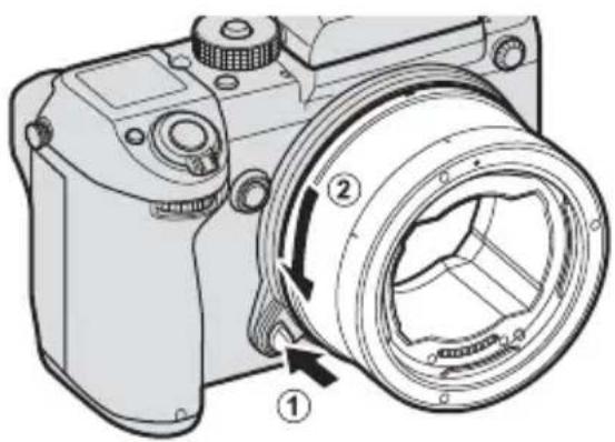 FUJIFILM H MOUNT ADAPTER G - Rimozione dell'adattatore - 1