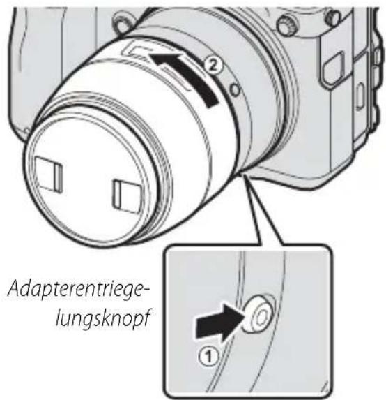 FUJIFILM H MOUNT ADAPTER G - Abnehmen des Adapters - 3