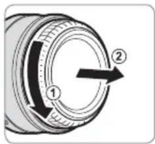 FUJIFILM H MOUNT ADAPTER G - Снятие объективов - 1