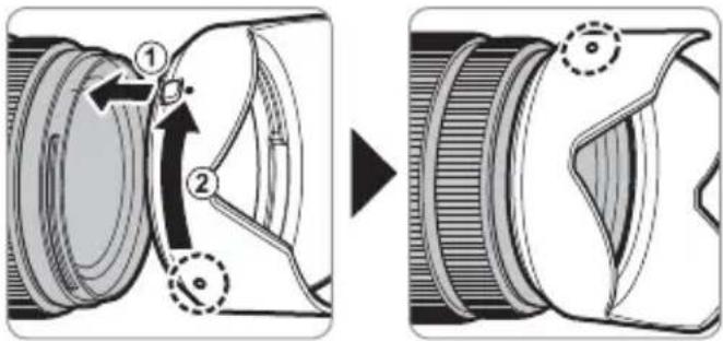 FUJIFILM GF3264mmF4 R LM WR - Attaching the Hood - 1