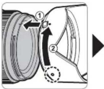 FUJIFILM GF3264mmF4 R LM WR - Colocacion del parasol - 1