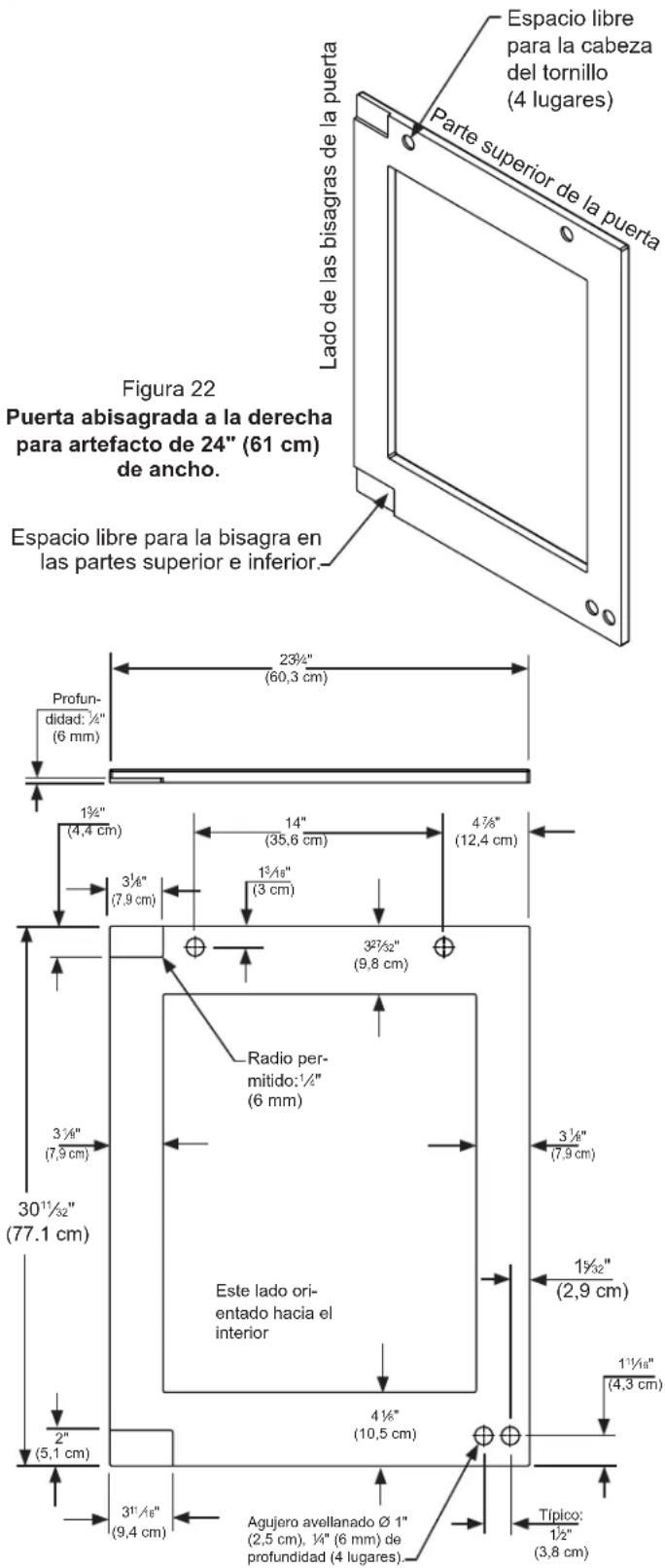 Marvel ML24WDG3RS - Paso 3: corte y perfore el panel decorativo. - 4