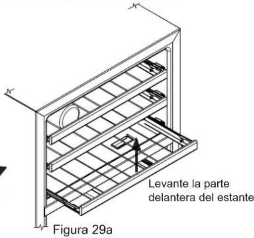 Marvel ML24WDG3RS - Para desmontar un estante, proceda como se indica a continuación: - 1