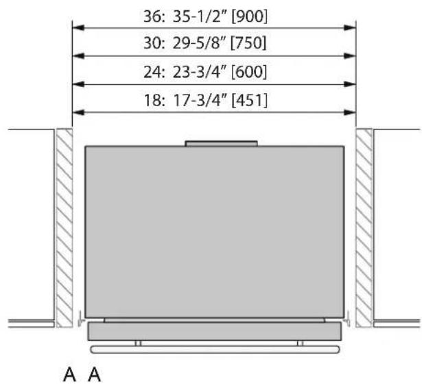 Hestan KFCL30YW - CUT-OUT DIMENSIONS AND INSTALLATION METHODS - NON-FLUSH - 1