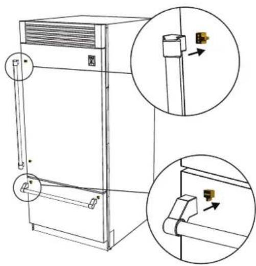 Hestan KFCL30YW - MOUNTING THE HANDLES AND ENDCAPSMOUNTING THE HANDLES AND ENDCAPS - 1