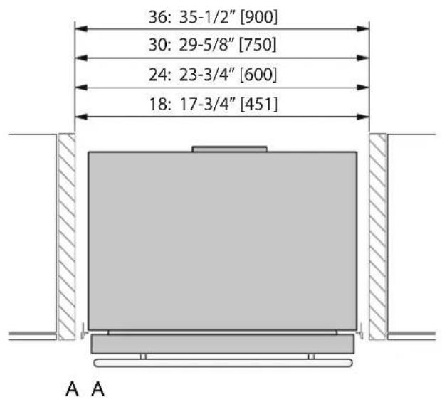 Hestan KFCR24GG - CUT-OUT DIMENSIONS AND INSTALLATION METHODS - NON-FLUSH - 1