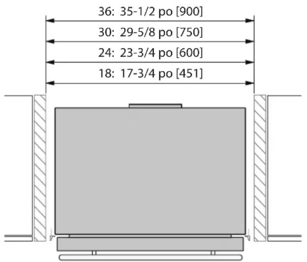 Hestan KFCR24GG - DIMENSIONS DE LA DÉCOUPE ET MÉTHODES D'INSTALLATION - NON ENCASTRÉENCASTRÉ - 1