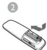 JVC UXF427B - Mise en place des piles - 2