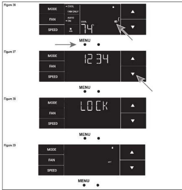 Friedrich WCT12A10A - The Lock Menu continued - 1
