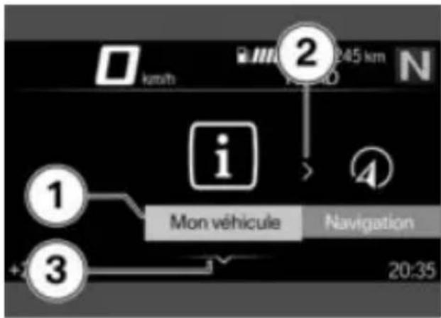 BMW F 850 GS (2020) - Indications d'utilisation dans le menu principal - 1