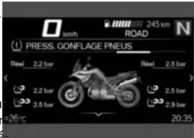 BMW F 850 GS (2020) - Pression de gonflage des pneus - 1