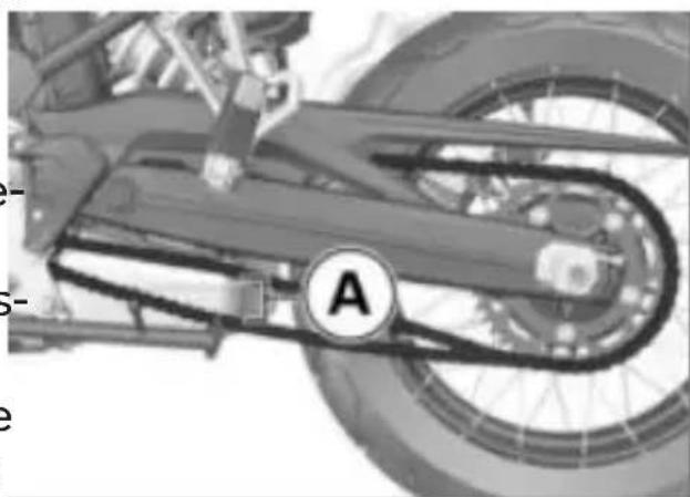 BMW F 850 GS (2020) - Contrôler la tension de la chaîne - 1