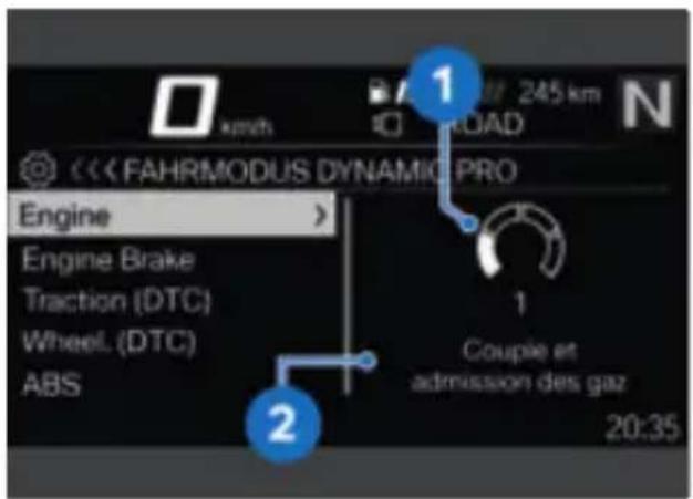 BMW S 1000 R (2021) - Réglage de Dynamic Pro - 1