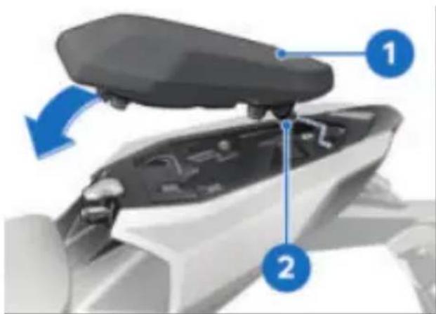 BMW S 1000 R (2021) - Repose de la coque de selle passager - 3