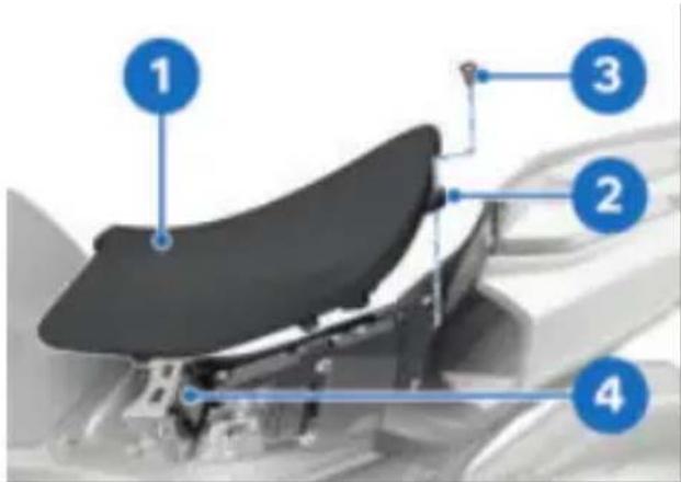 BMW S 1000 R (2021) - Repose de la coque de selle passager - 5