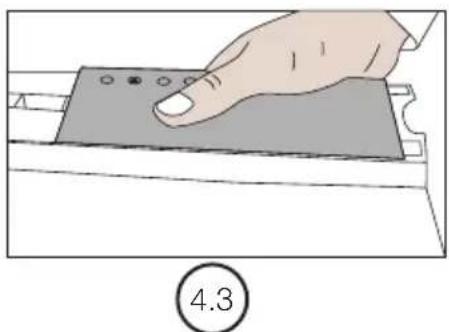 SMEG KITSPF1 - Tip 2: Find den rigtige skrue position (4.4) ved at bevege den pa fastholdelse kanal (1), og montere dem med plastikskruer (2). (4.5) - 2