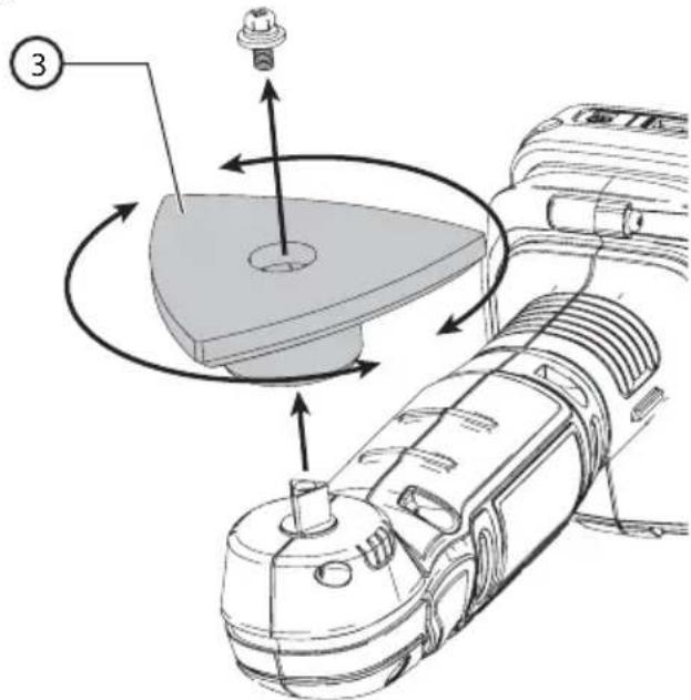 BLACK & DECKER BCW201 - Rotating the sanding base (Fig. J) - 2
