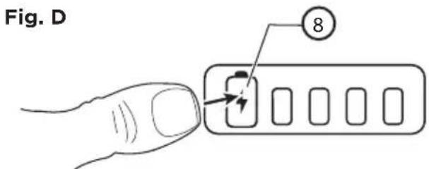 BLACK & DECKER BCW201 - State of charge indicator (Fig. D) - 6