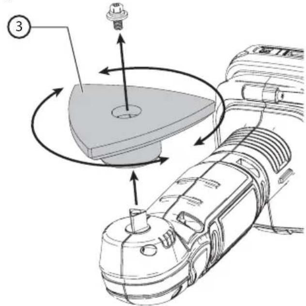 BLACK & DECKER BCW201 - Pivoter la base de ponçage (Fig. J) - 2