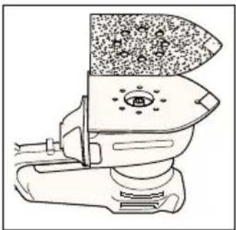 BLACK & DECKER KA220E - MONTERING AF SANDPAPIRET (SPIDSSÅL) - 1