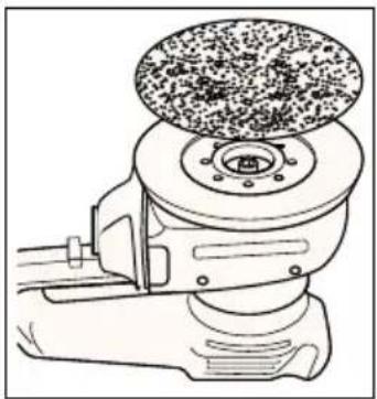 BLACK & DECKER KA220E - EINLEGEN DES SCHLEIFBLATTS (RUNDER SCHLEIFTELLER) - 1
