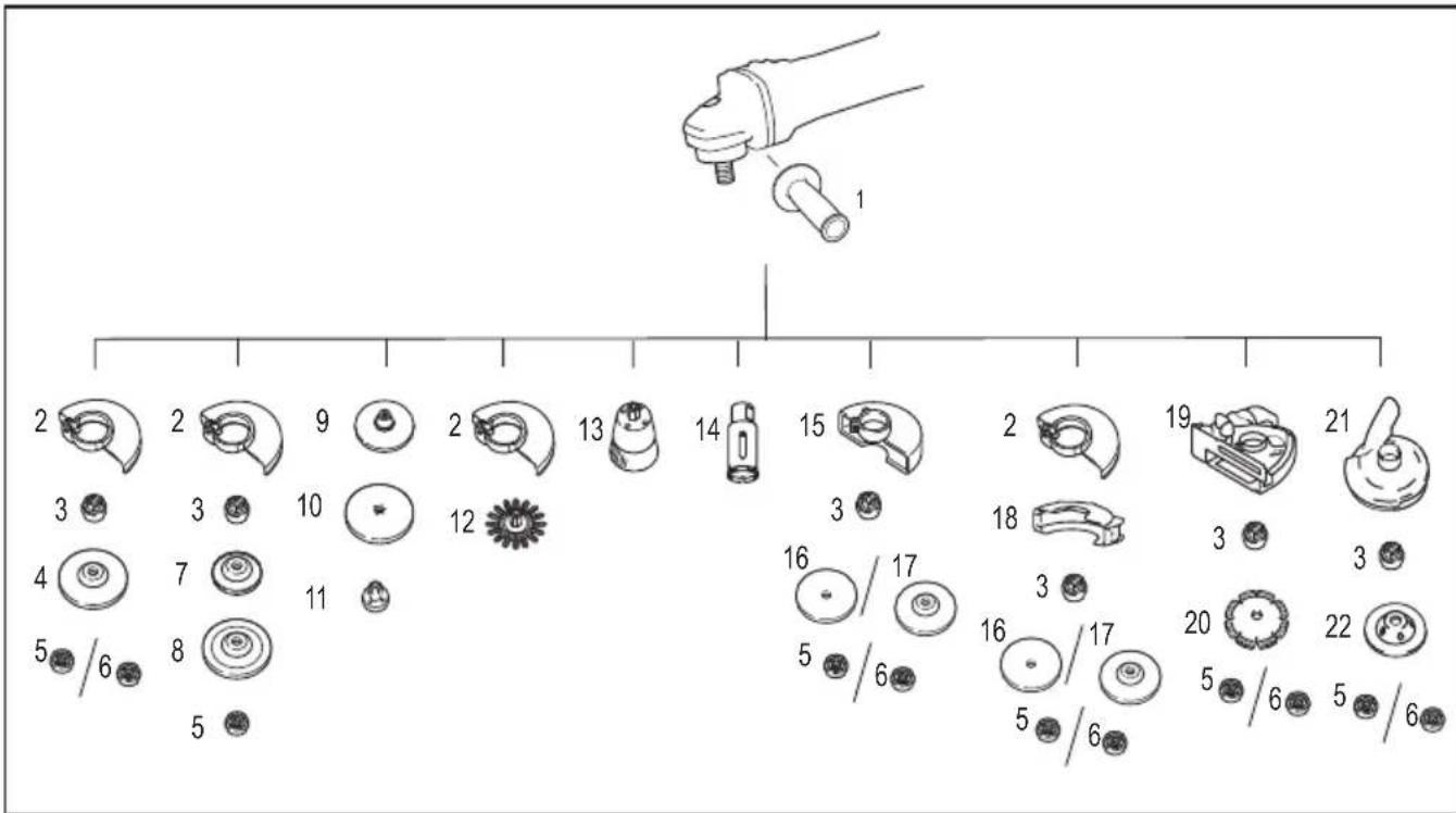 MAKITA GA5040R01 - Ekstraudstyr - 1