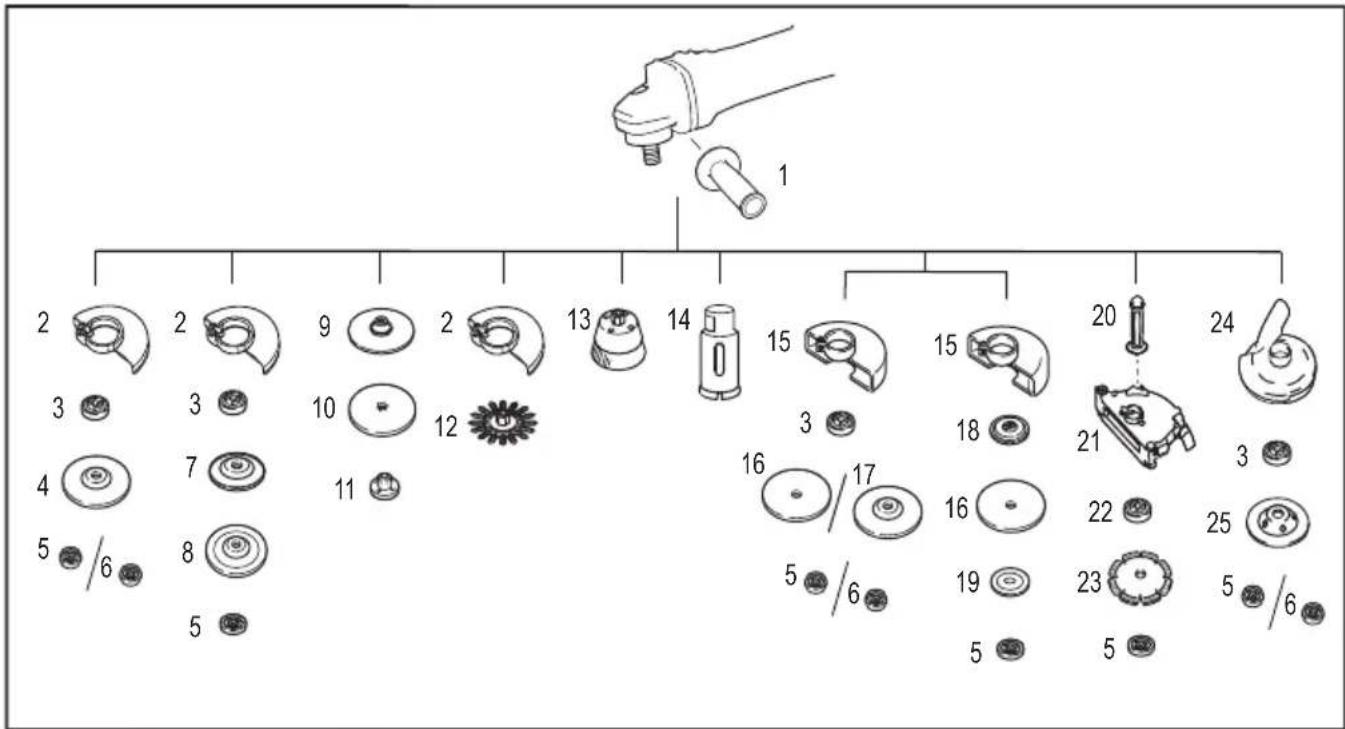 MAKITA DGA700 - Accesorios-optionales - 1