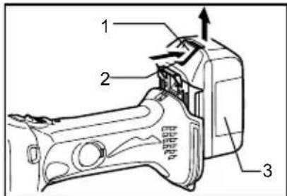 MAKITA DGD800RTJ - Installing or removing battery cartridge - 1