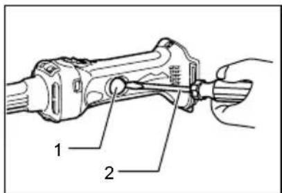 MAKITA DGD800RTJ - Replacing carbon brushes - 2