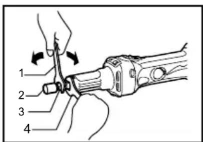 MAKITA DGD800Z - como instalar o quitar la fresa abrasiva. - 1