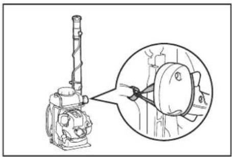 MAKITA PM7651H - Sichern des geraden Rohrs mit einer mitgelieferten Handschlaufe - 1