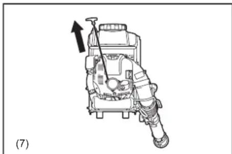 MAKITA PM7651H - Starting up the mist blower - 2