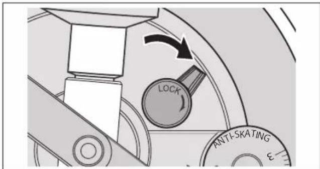 TECHNICS SL1200MK7R - After arm height adjustment is finished, lock the tone arm by turning the arm lock knob. - 1