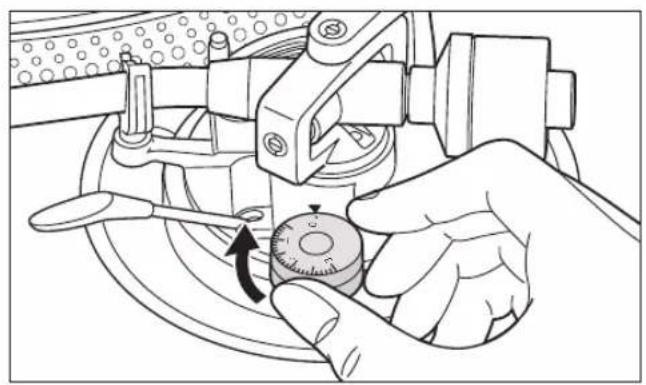 TECHNICS SL1200MK7R - Turn the anti-skating control to adjust it to the same value as the stylus pressure control. - 1