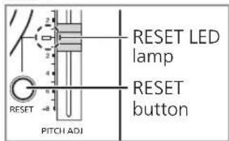 TECHNICS SL1200MK7R - Press [RESET] to light the pitch control RESET LED lamp. - 1