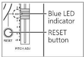 TECHNICS SL1210GAE - Press [RESET] to light the pitch control blue LED lamp. - 1