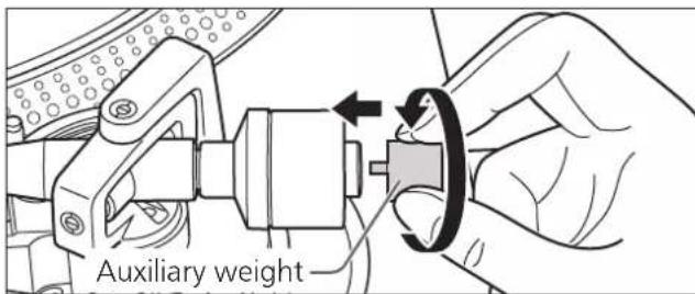 TECHNICS SL1210GAE - Attaching the balance weight - 2