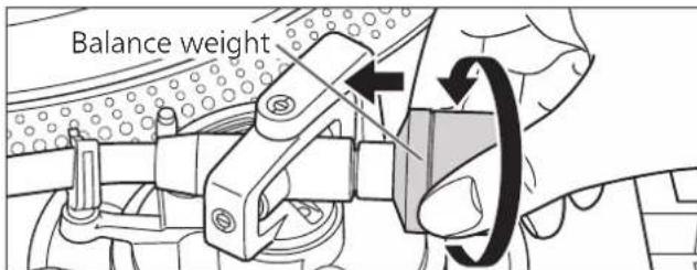 TECHNICS SL1210GAE - Attaching the balance weight - 1