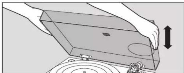 TECHNICS SL1210GAE - Fit the dust cover - 1