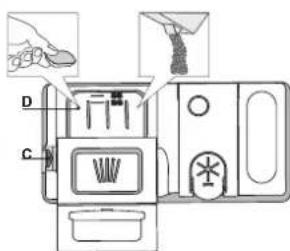HOTPOINT HI 3010 - REEMPLIR LE DISTRIBUTEUR DE DÉTERGENT - 1